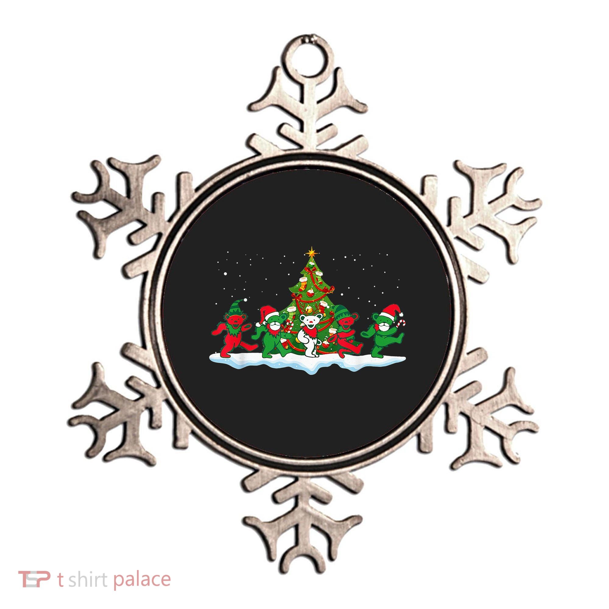 Festive Dancing Bears Holiday Gift Ornament