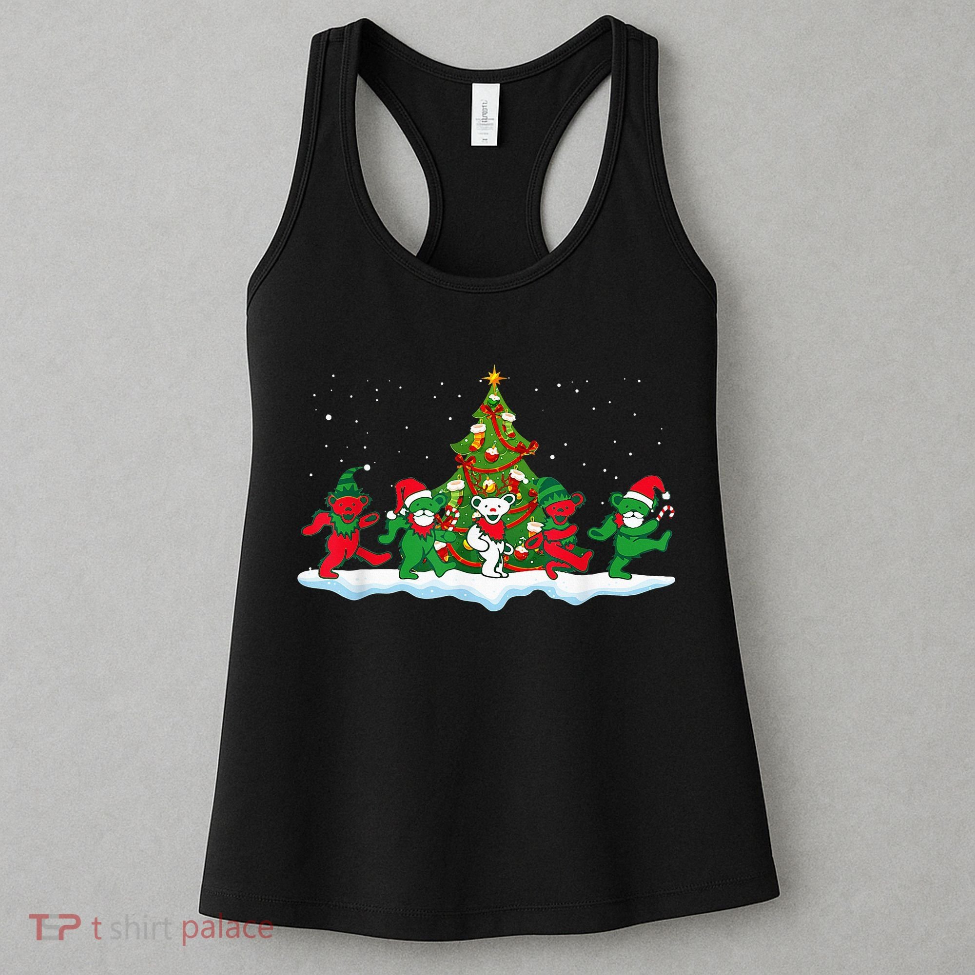 Festive Dancing Bears Holiday Gift Women's Tank Top