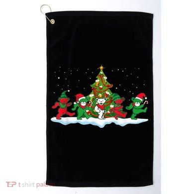 Festive Dancing Bears Holiday Gift Golf Towel