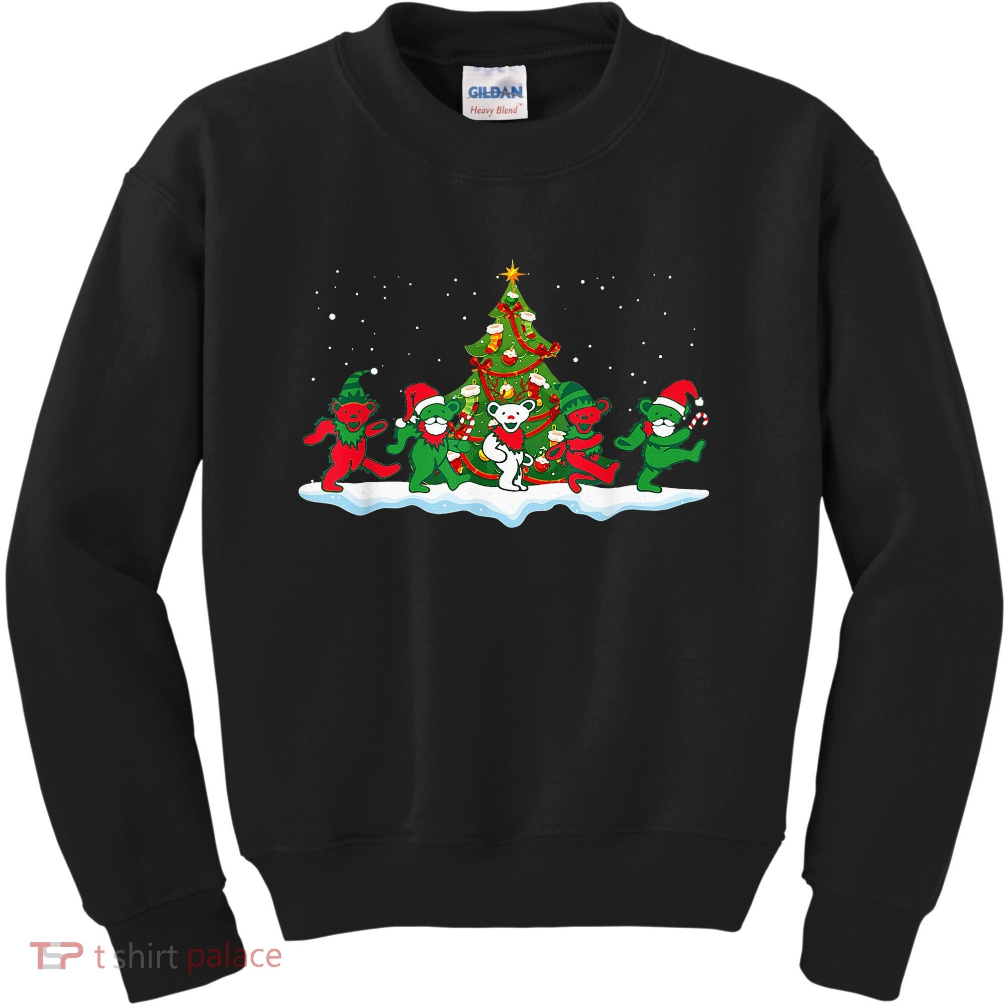 Festive Dancing Bears Holiday Gift Kids Sweatshirt