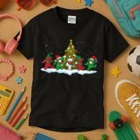 Festive Dancing Bears Holiday Gift Kids T-Shirt thumb 3