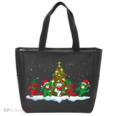 Festive Dancing Bears Holiday Gift Tote Bag