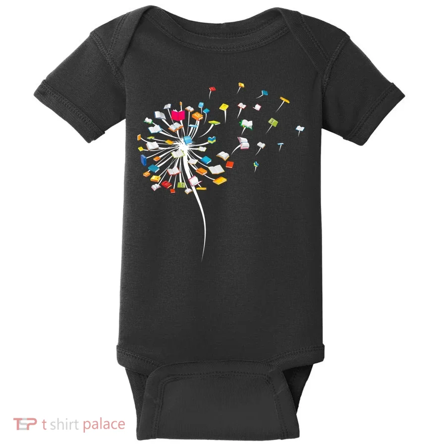 Funny Dandelion Books Gift For Reading Lover Baby Bodysuit
