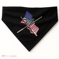Father's Day Billiards Usa Flag Pool Player Gift For Dad USA-Made Doggie Bandana thumb 0