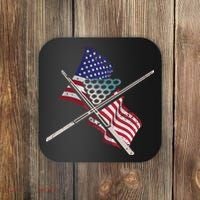 Father's Day Billiards Usa Flag Pool Player Gift For Dad Coaster thumb 0