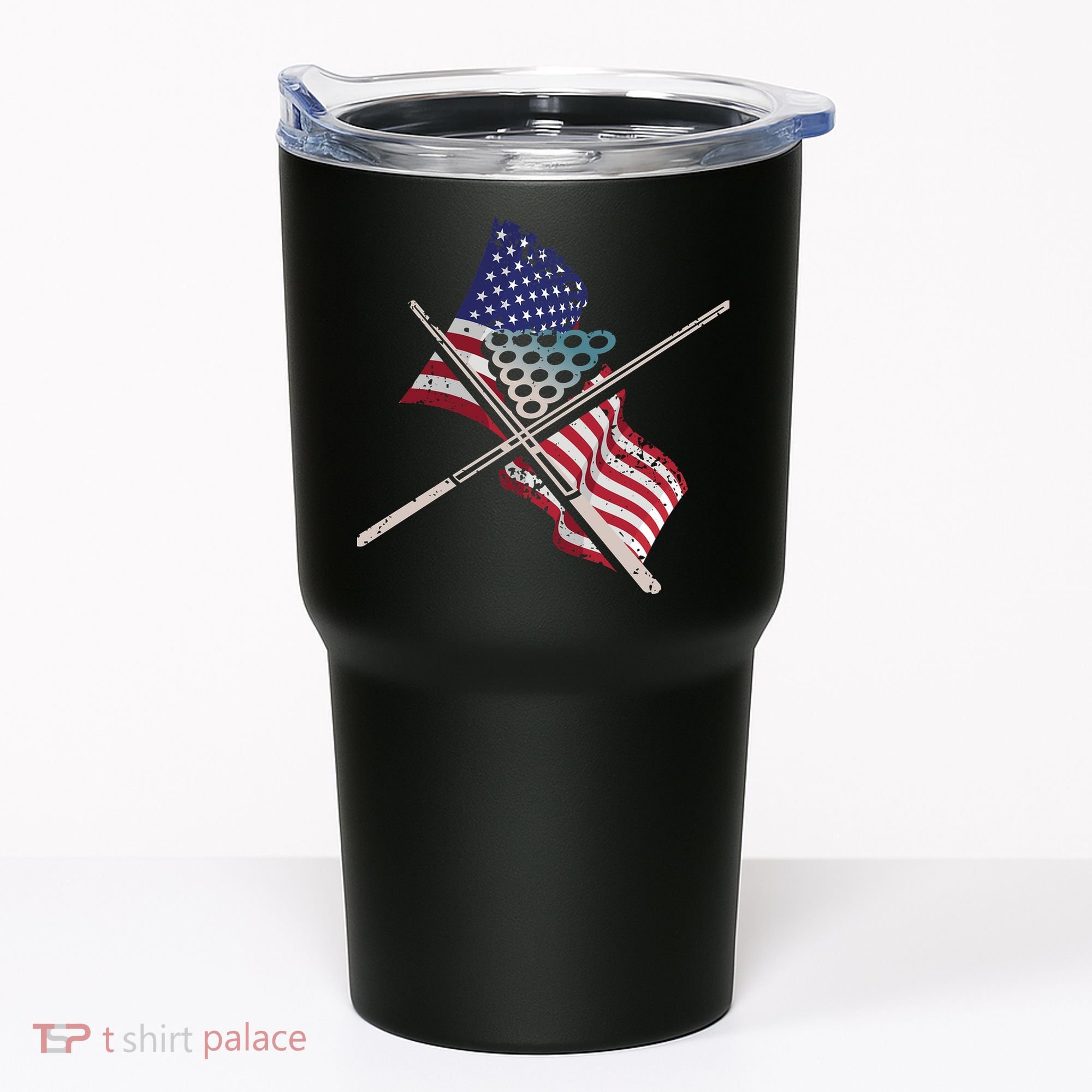 Father's Day Billiards Usa Flag Pool Player Gift For Dad Tumbler