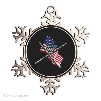 Father's Day Billiards Usa Flag Pool Player Gift For Dad Ornament