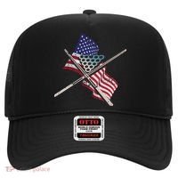 Father's Day Billiards Usa Flag Pool Player Gift For Dad Hat thumb 0