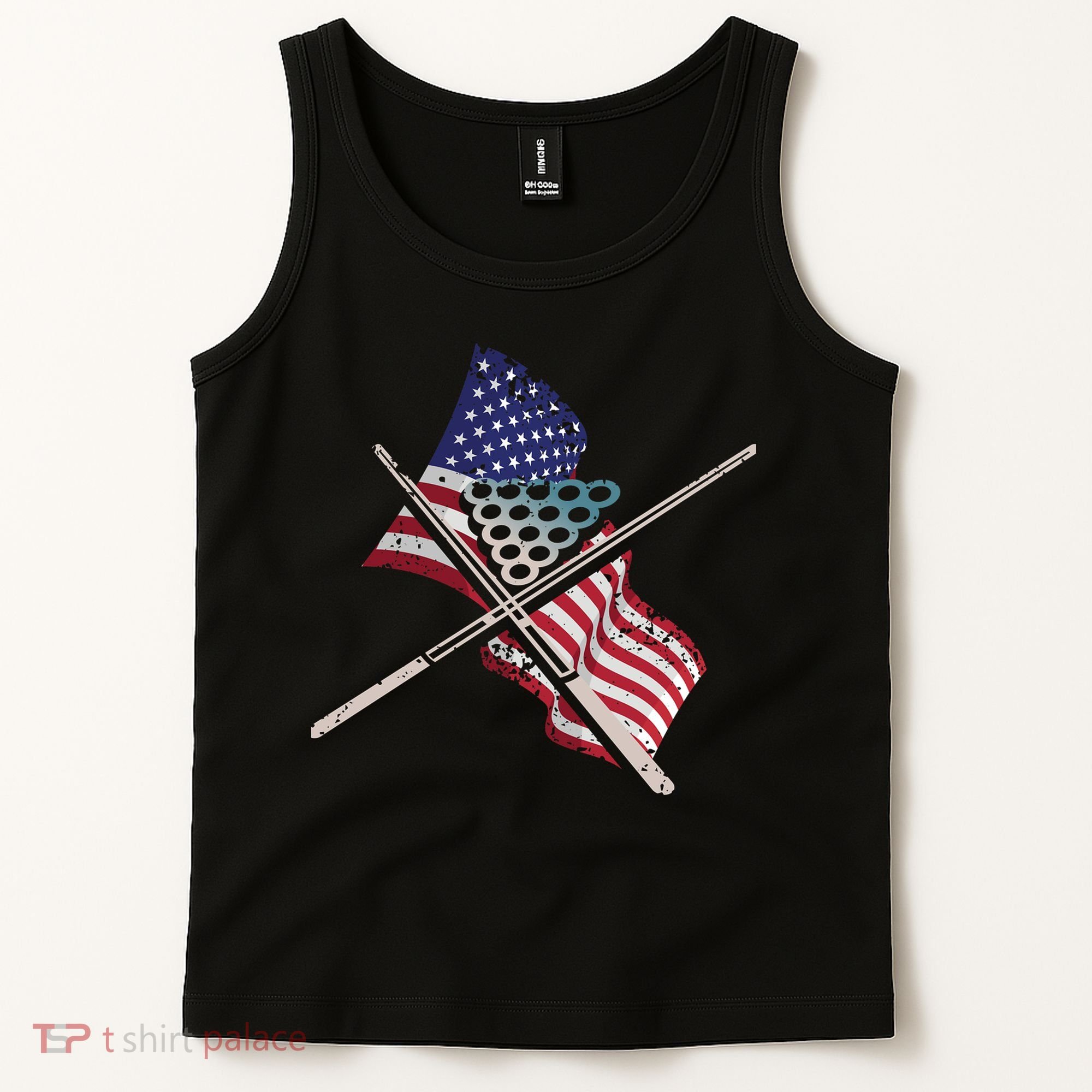 Father's Day Billiards Usa Flag Pool Player Gift For Dad Tank Top