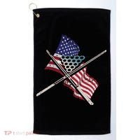Father's Day Billiards Usa Flag Pool Player Gift For Dad Golf Towel thumb 0