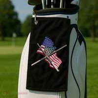 Father's Day Billiards Usa Flag Pool Player Gift For Dad Golf Towel thumb 2