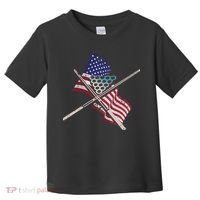 Father's Day Billiards Usa Flag Pool Player Gift For Dad Toddler T-Shirt thumb 0