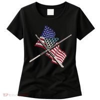 Father's Day Billiards Usa Flag Pool Player Gift For Dad Women's T-Shirt thumb 0