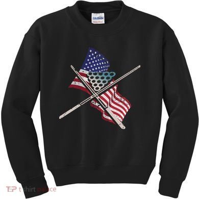 Father's Day Billiards Usa Flag Pool Player Gift For Dad Kids Sweatshirt