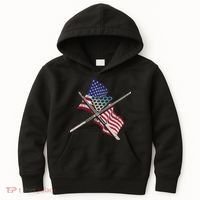 Father's Day Billiards Usa Flag Pool Player Gift For Dad Kids Hoodie thumb 0
