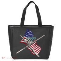Father's Day Billiards Usa Flag Pool Player Gift For Dad Tote Bag thumb 0