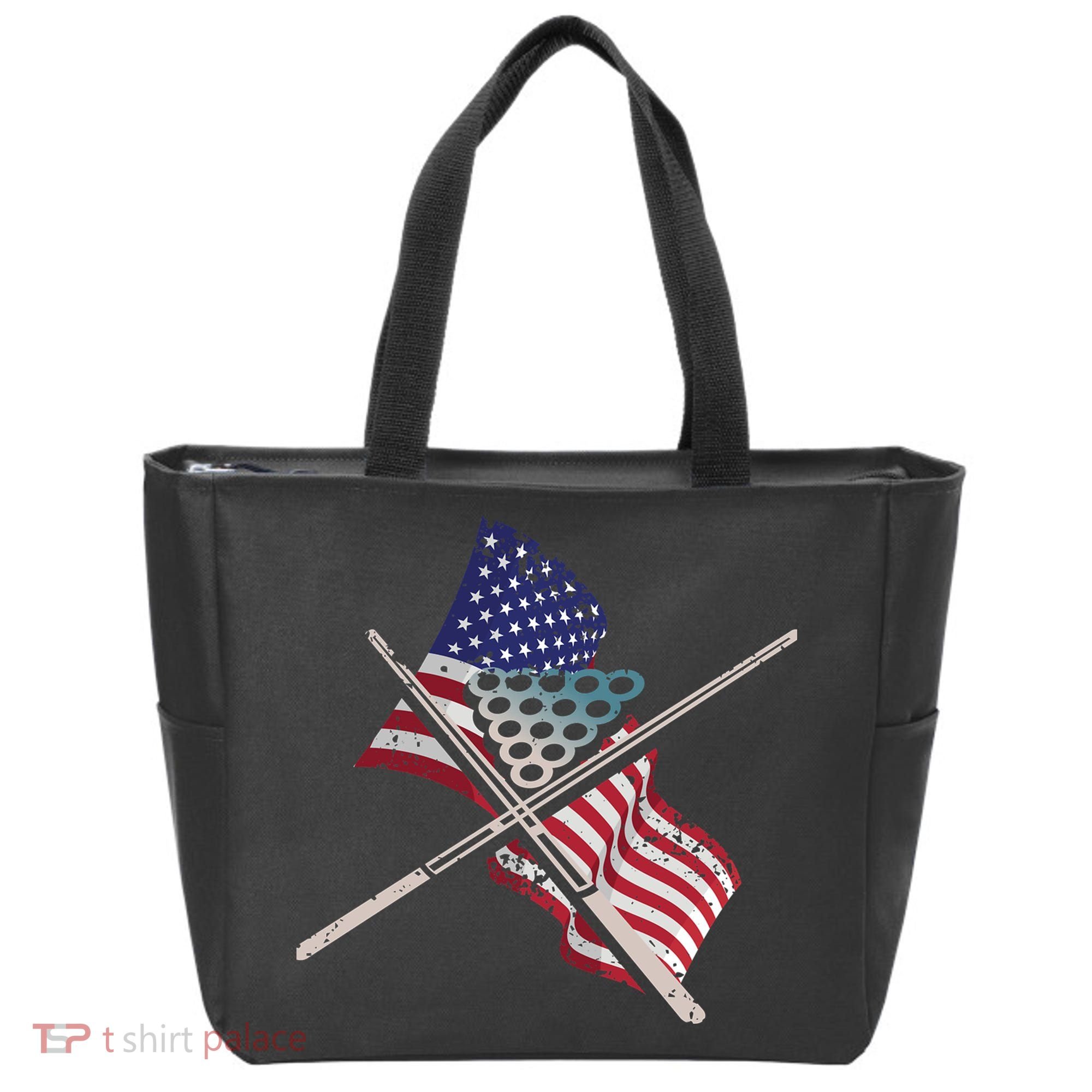 Father's Day Billiards Usa Flag Pool Player Gift For Dad Tote Bag