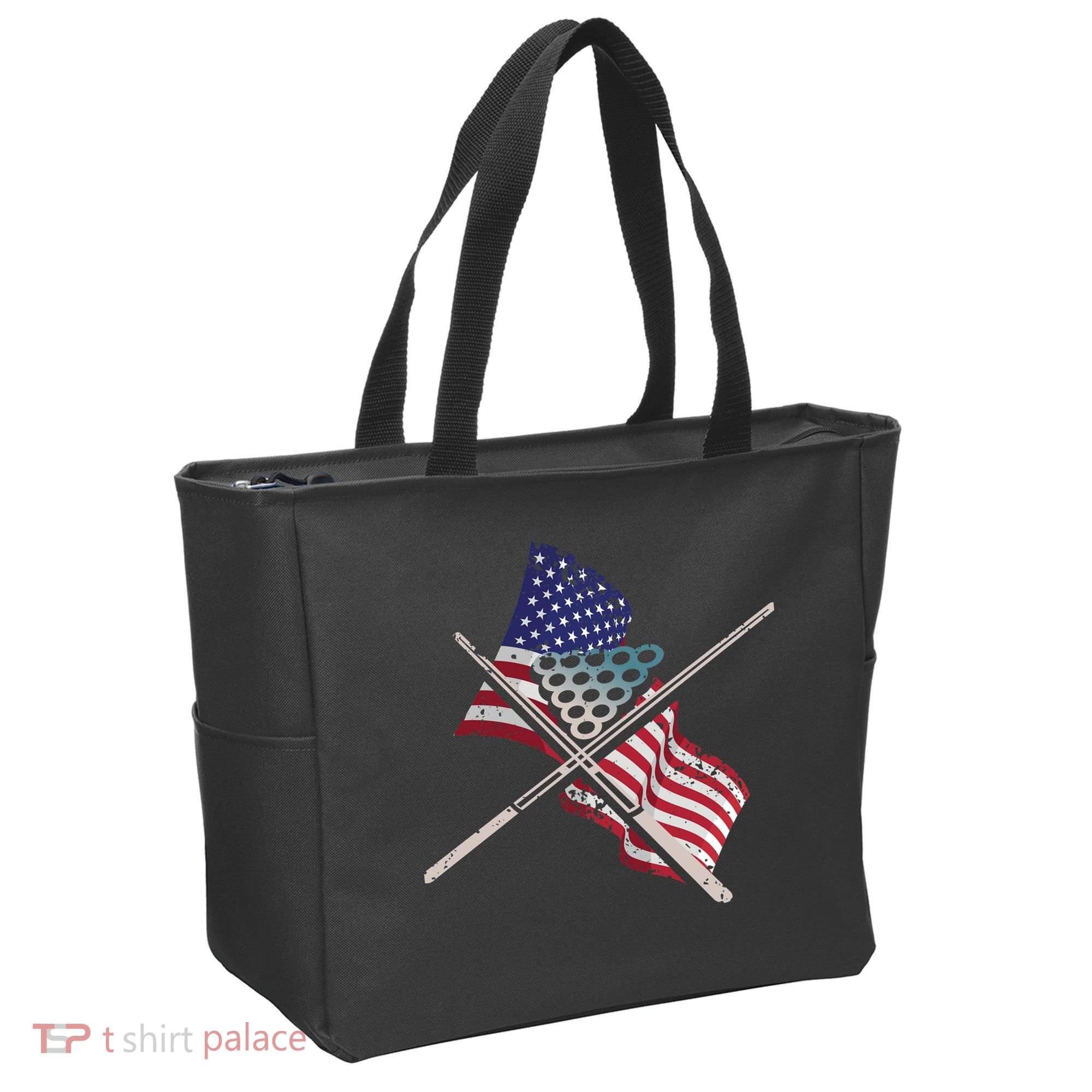 Father's Day Billiards Usa Flag Pool Player Gift For Dad Tote Bag