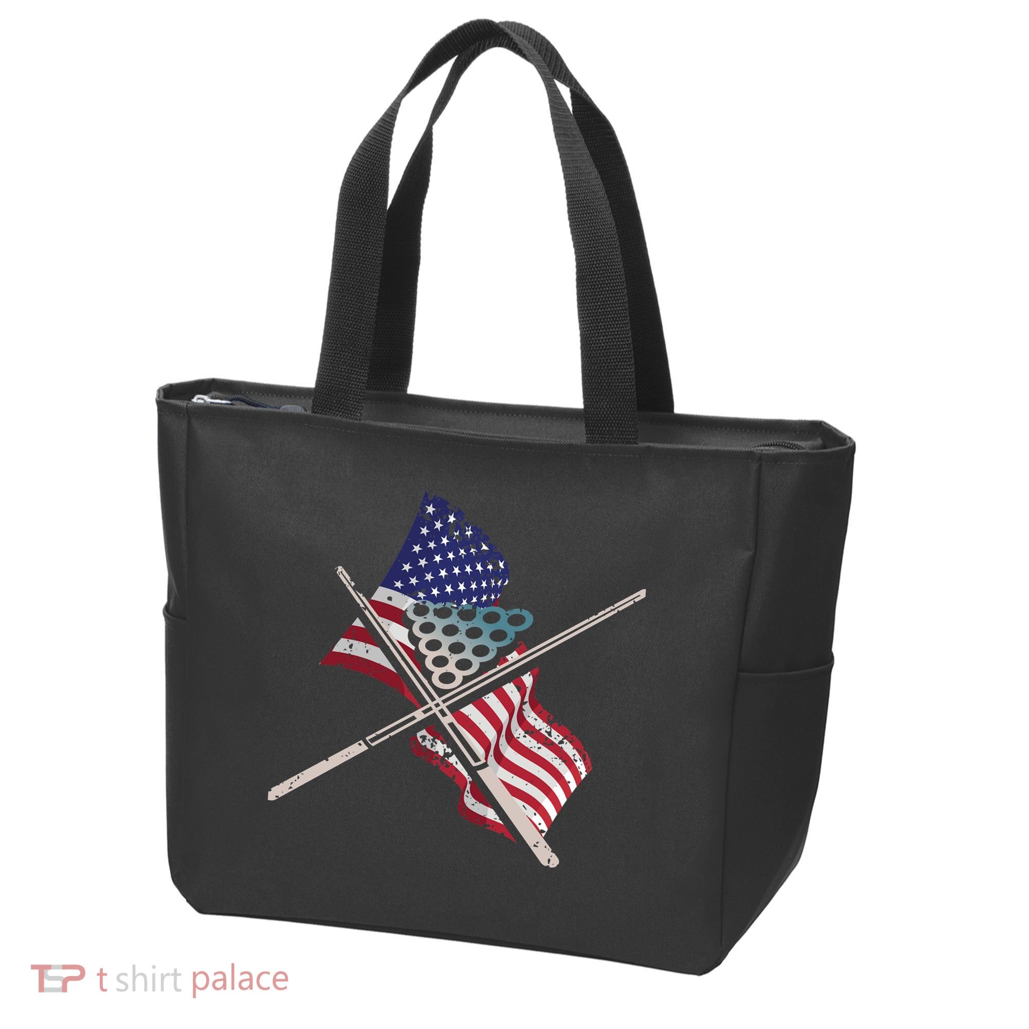 Father's Day Billiards Usa Flag Pool Player Gift For Dad Tote Bag
