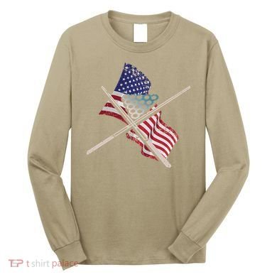 Father's Day Billiards Usa Flag Pool Player Gift For Dad Long Sleeve Shirt
