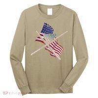 Father's Day Billiards Usa Flag Pool Player Gift For Dad Long Sleeve Shirt thumb 0