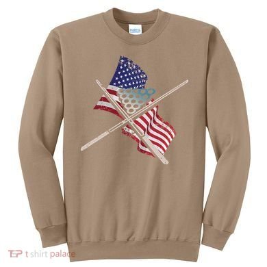 Father's Day Billiards Usa Flag Pool Player Gift For Dad Sweatshirt