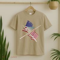 Father's Day Billiards Usa Flag Pool Player Gift For Dad T-Shirt thumb 2