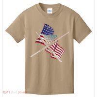 Father's Day Billiards Usa Flag Pool Player Gift For Dad Kids T-Shirt thumb 0