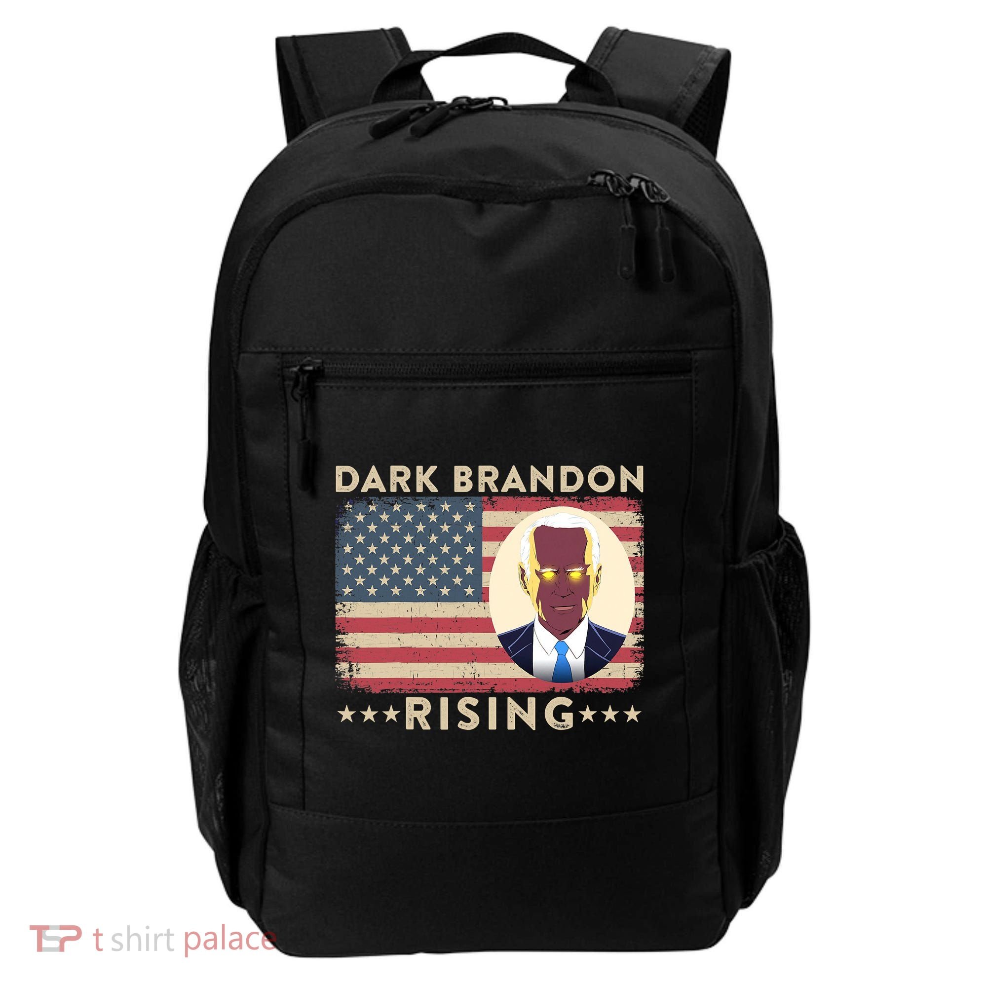 Funny Dark Brandon Is Rising Pro Biden USA Flag Backpack