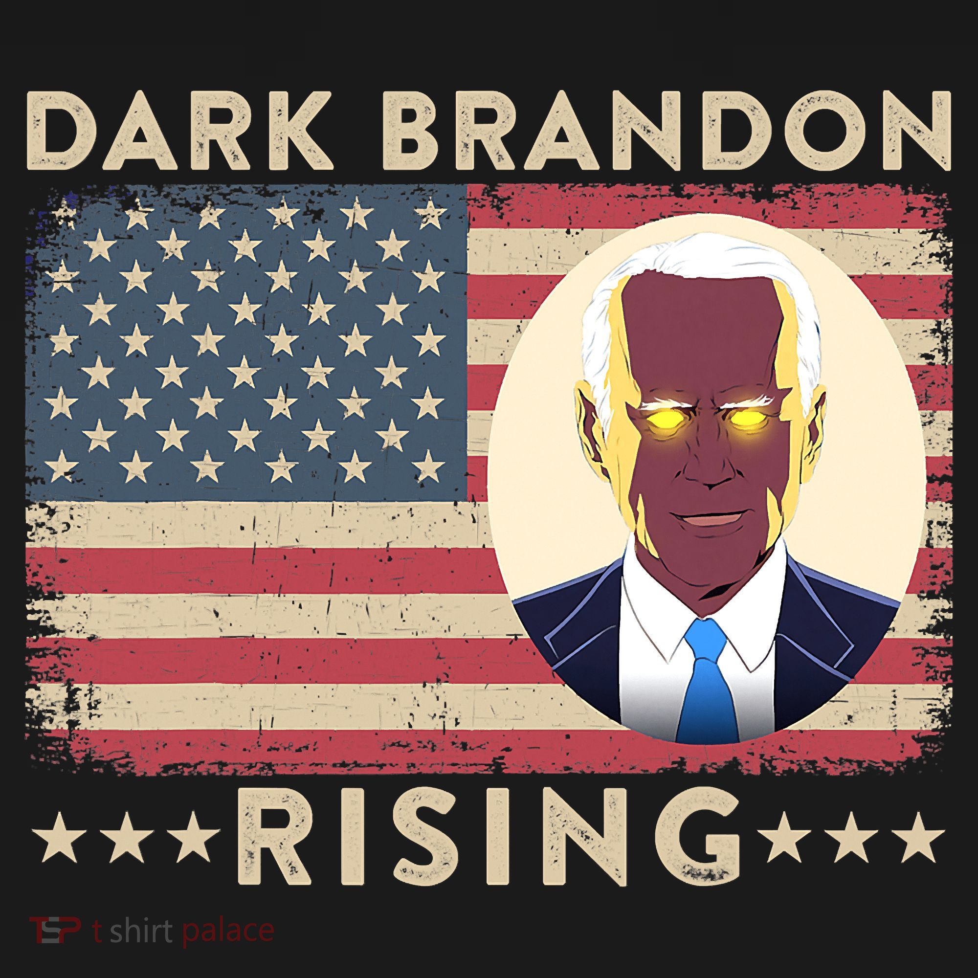 Funny Dark Brandon Is Rising Pro Biden USA Flag Pajama Set