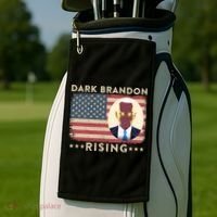 Funny Dark Brandon Is Rising Pro Biden USA Flag Golf Towel thumb 2