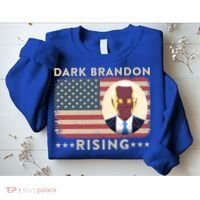 Funny Dark Brandon Is Rising Pro Biden USA Flag Sweatshirt thumb 2