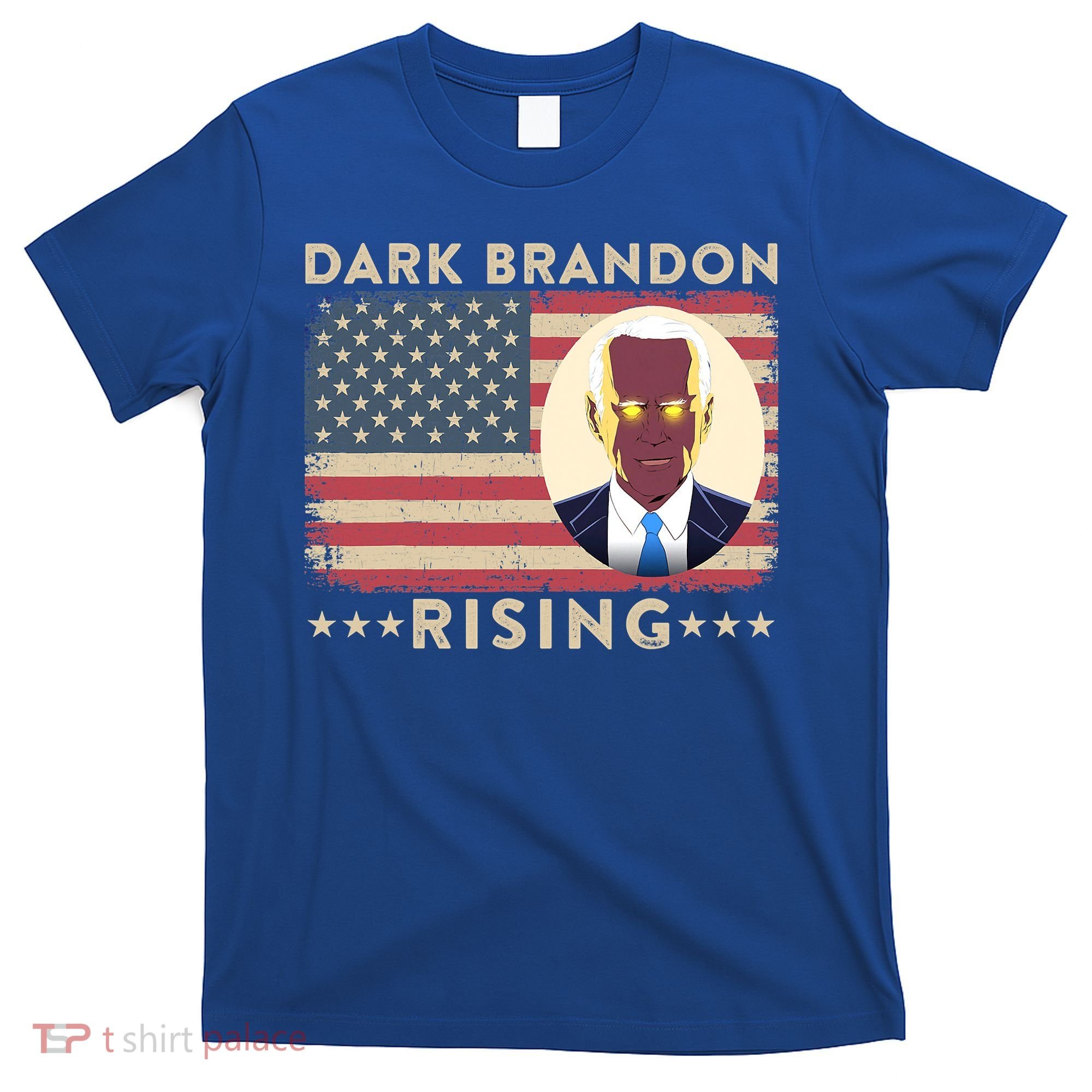Funny Dark Brandon Is Rising Pro Biden USA Flag T-Shirt