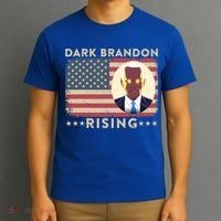 Funny Dark Brandon Is Rising Pro Biden USA Flag T-Shirt thumb 3