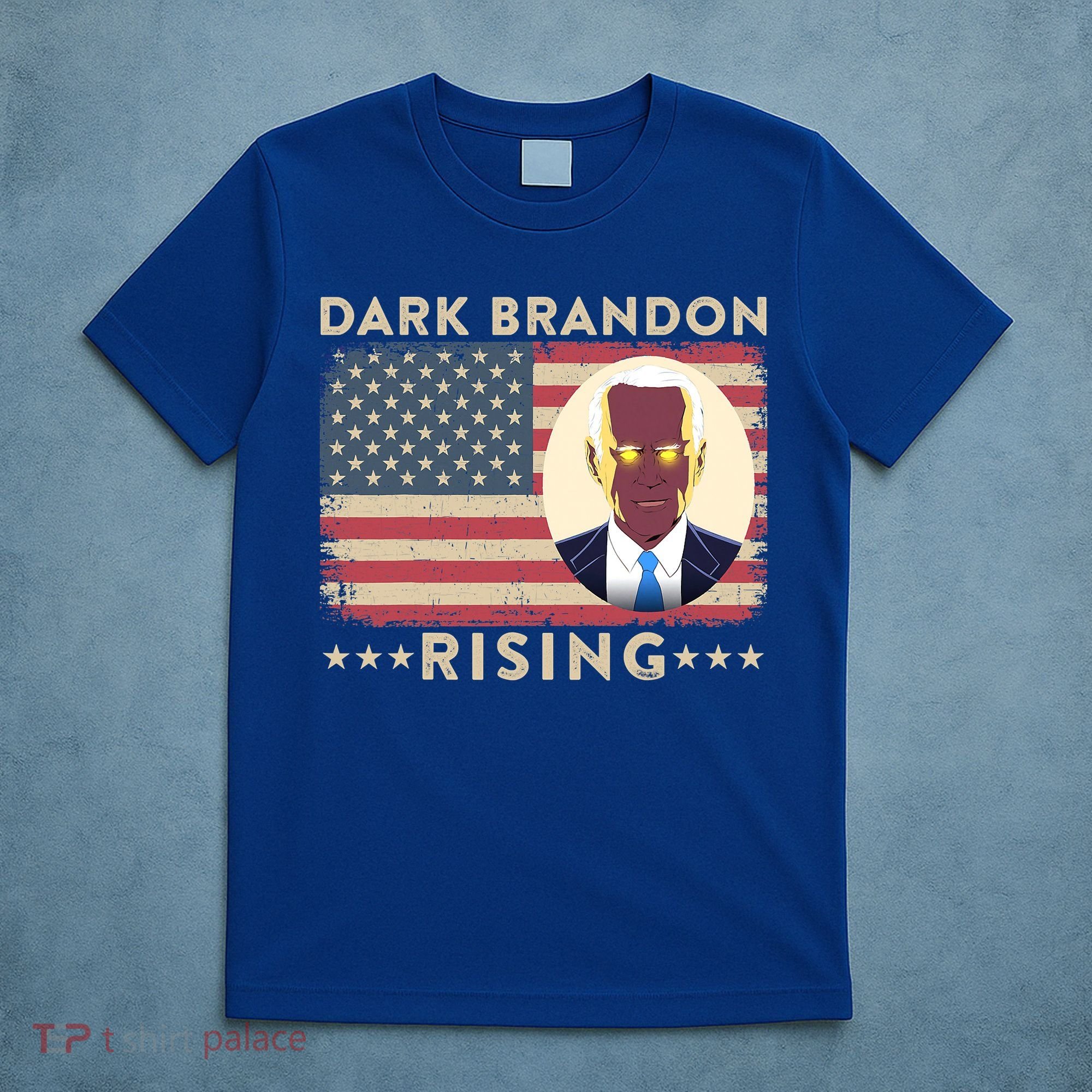 Funny Dark Brandon Is Rising Pro Biden USA Flag T-Shirt