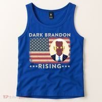 Funny Dark Brandon Is Rising Pro Biden USA Flag Tank Top thumb 2