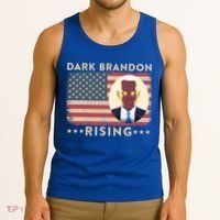 Funny Dark Brandon Is Rising Pro Biden USA Flag Tank Top thumb 3