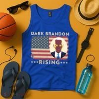 Funny Dark Brandon Is Rising Pro Biden USA Flag Tank Top thumb 4