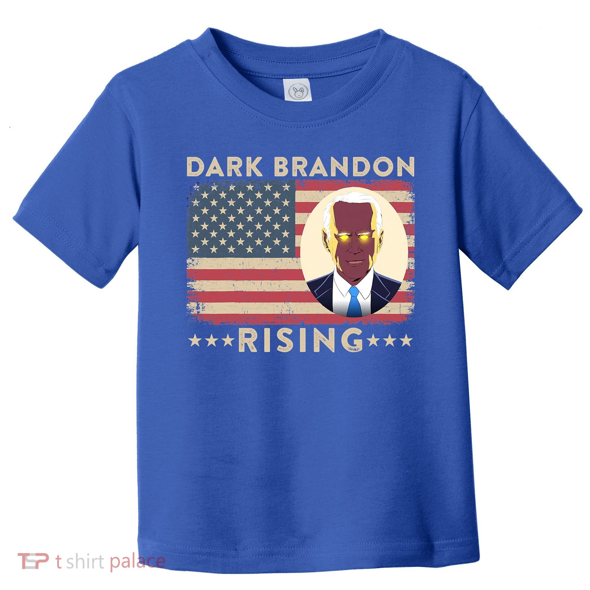 Funny Dark Brandon Is Rising Pro Biden USA Flag Toddler T-Shirt