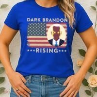 Funny Dark Brandon Is Rising Pro Biden USA Flag Women's T-Shirt thumb 2