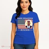 Funny Dark Brandon Is Rising Pro Biden USA Flag Women's T-Shirt thumb 4
