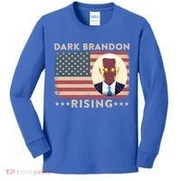 Funny Dark Brandon Is Rising Pro Biden USA Flag Kids Long Sleeve Shirt thumb 0
