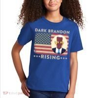 Funny Dark Brandon Is Rising Pro Biden USA Flag Kids T-Shirt thumb 2