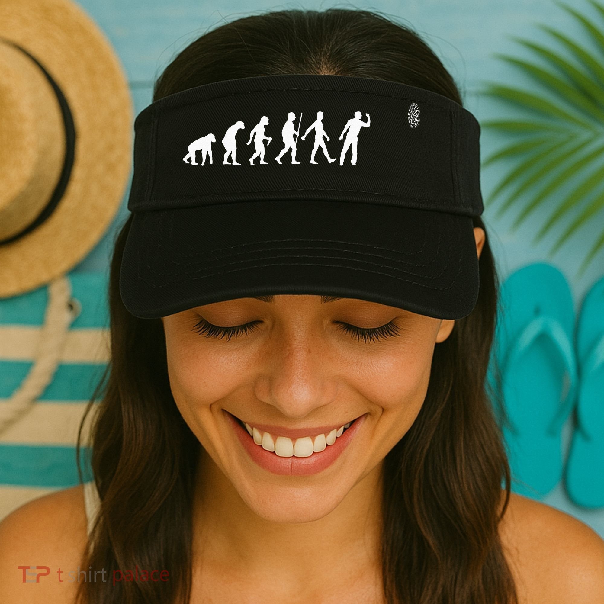 Funny Dart Bullseye Dartboard Team Players Visor