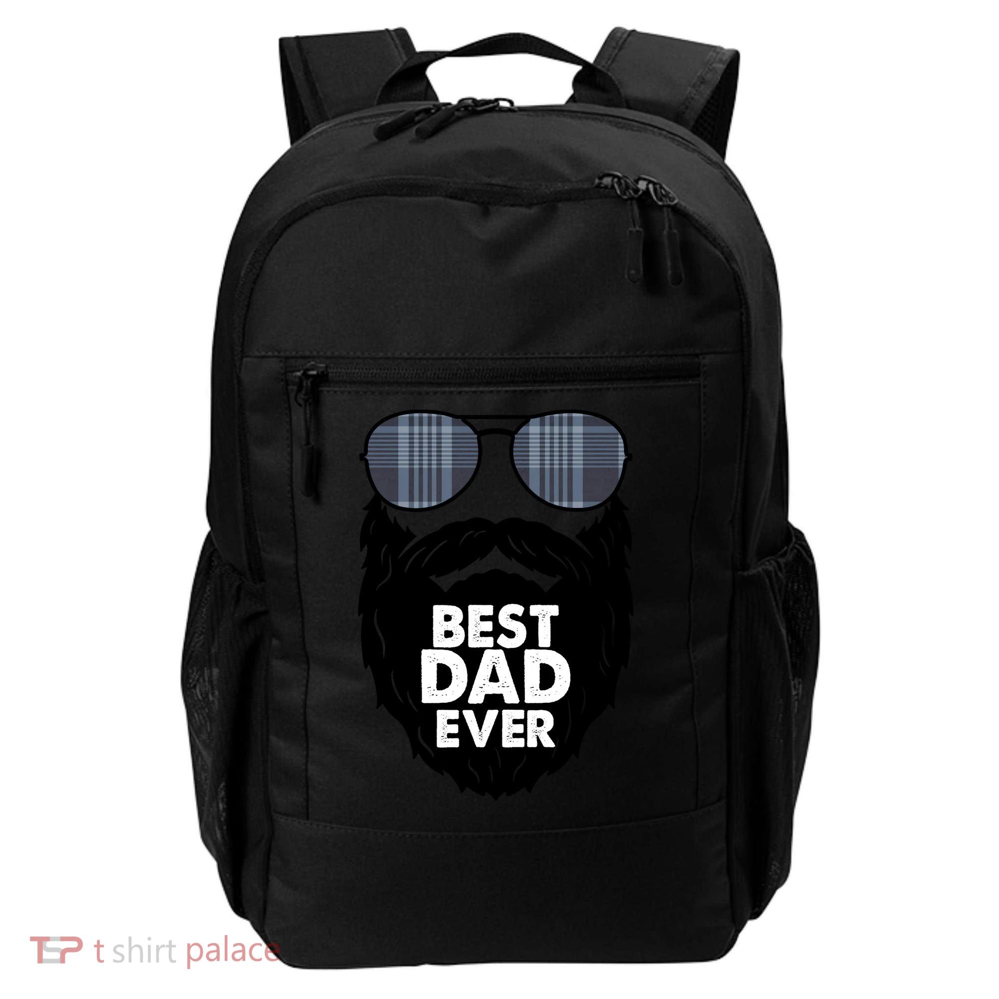 Father's Day Best Dad Ever Funny Beard Glasses Gift For Father Backpack