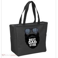 Father's Day Best Dad Ever Funny Beard Glasses Gift For Father Tote Bag thumb 2
