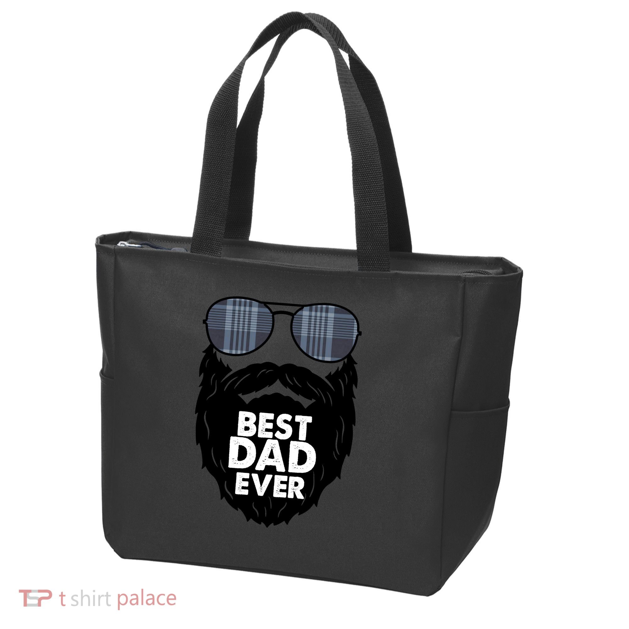 Father's Day Best Dad Ever Funny Beard Glasses Gift For Father Tote Bag
