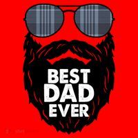 Father's Day Best Dad Ever Funny Beard Glasses Gift For Father Santa Hat thumb 1