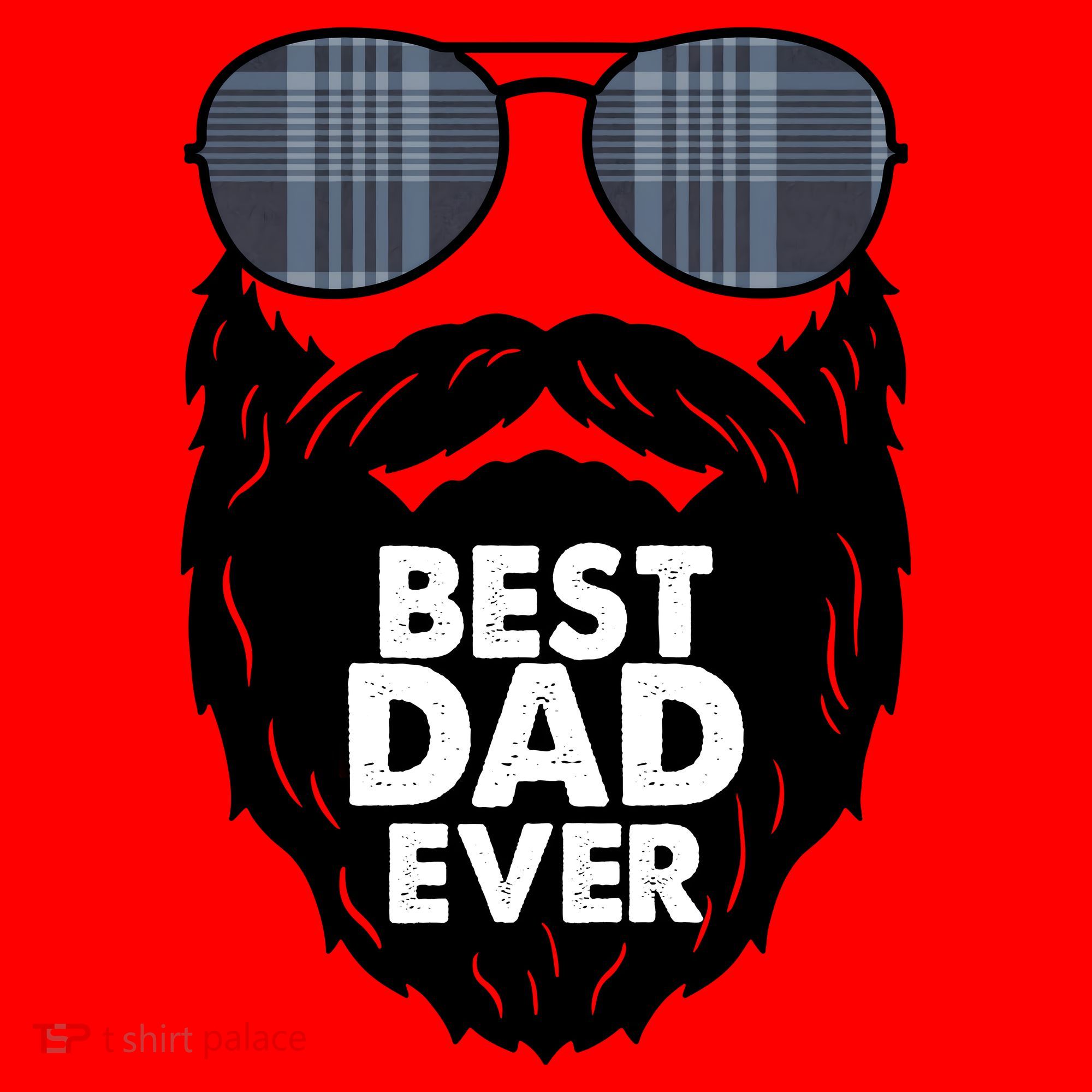 Father's Day Best Dad Ever Funny Beard Glasses Gift For Father Santa Hat