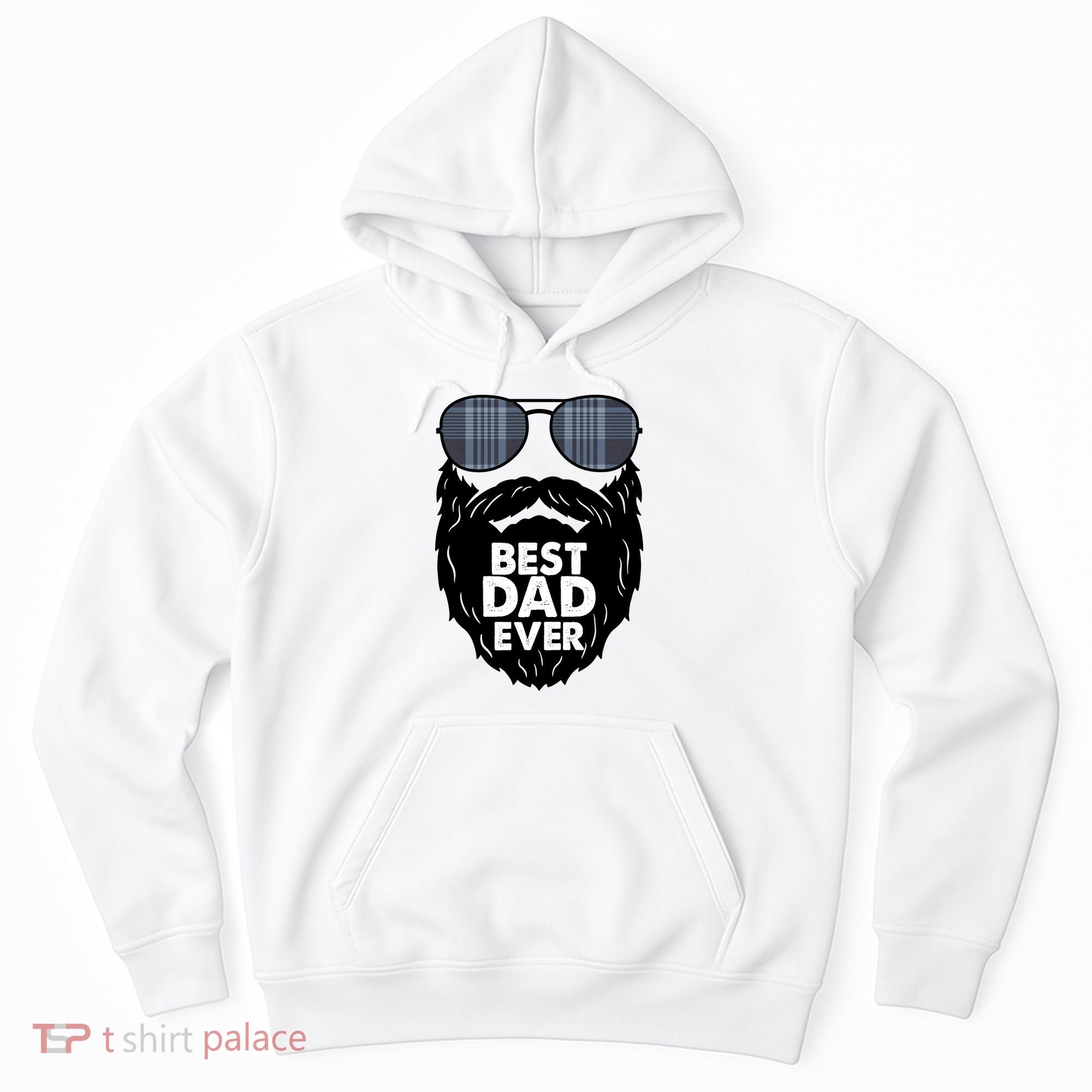 Father's Day Best Dad Ever Funny Beard Glasses Gift For Father Hoodie